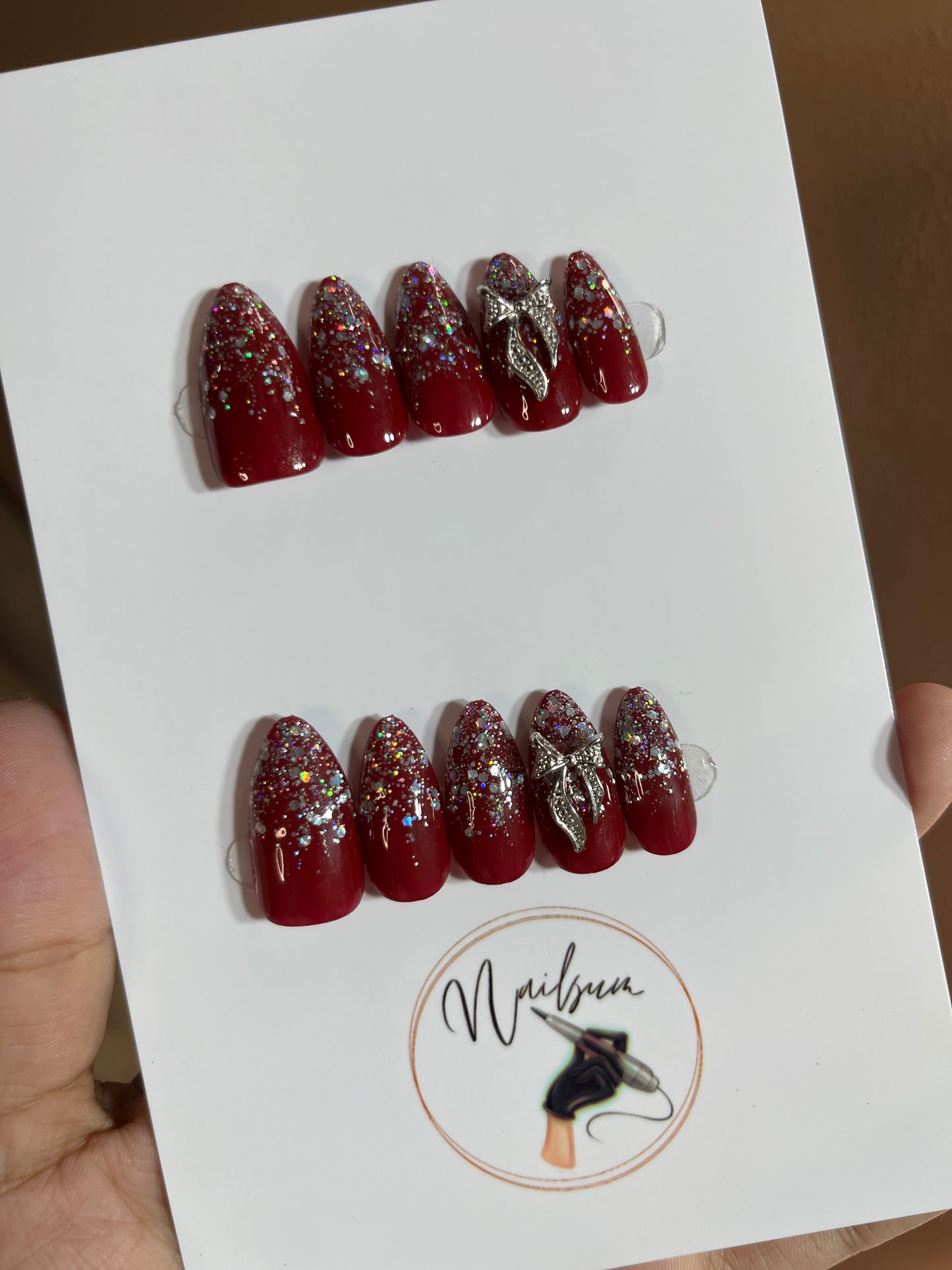 METALLIC BOW SET (RED)