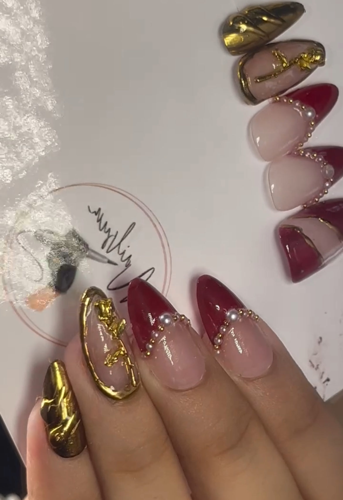 ZARI SET (DEEP RED)