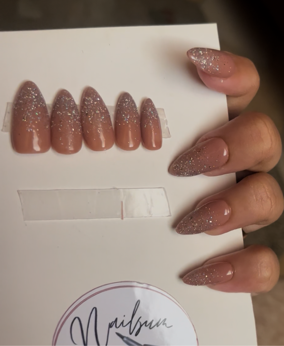 NUDE GLITTER SET