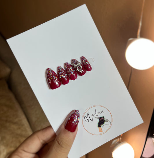 METALLIC BOW SET (RED)
